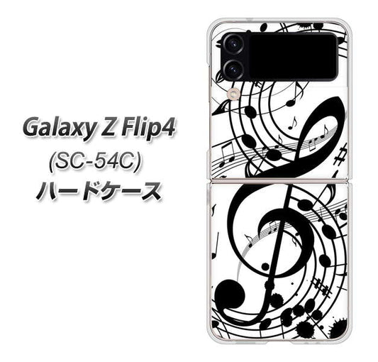 Galaxy Z Flip4 SC-54C docomo 高画質仕上げ 背面印刷 ハードケース【260 あふれる音符】