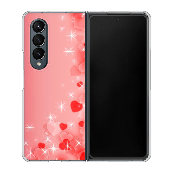 Galaxy Z Fold4 SC-55C docomo 高画質仕上げ 背面印刷 ハードケース【003 ハート色の夢】
