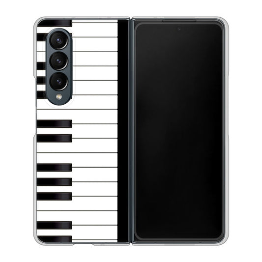 Galaxy Z Fold4 SC-55C docomo 高画質仕上げ 背面印刷 ハードケース【292 ピアノ】