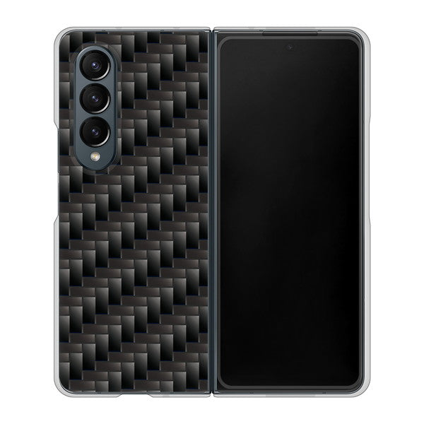 Galaxy Z Fold4 SC-55C docomo 高画質仕上げ 背面印刷 ハードケース【461 カーボン】