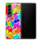 Galaxy Z Fold4 SC-55C docomo 高画質仕上げ 背面印刷 ハードケース【1293 ランダムスター】