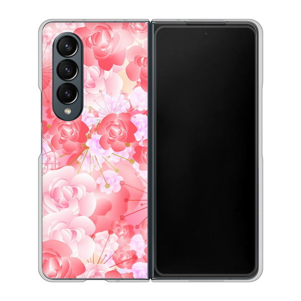 Galaxy Z Fold4 SC-55C docomo 高画質仕上げ 背面印刷 ハードケース【VA817 はんなり色の華】