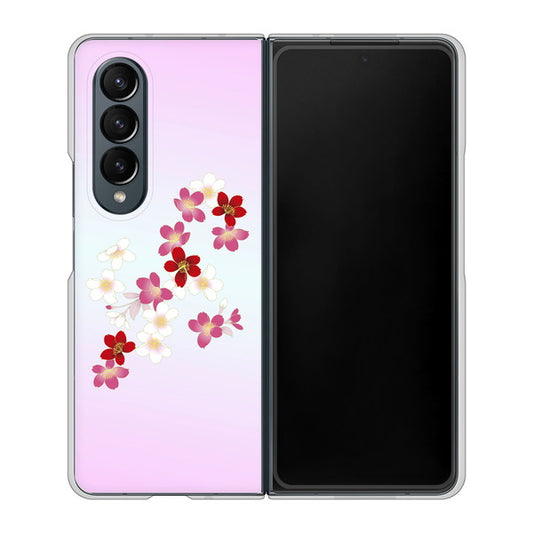 Galaxy Z Fold4 SC-55C docomo 高画質仕上げ 背面印刷 ハードケース【YJ320 桜 和】