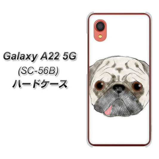 Galaxy A22 5G SC-56B docomo 高画質仕上げ 背面印刷 ハードケース【YD855 パグ01】