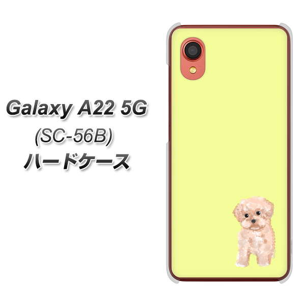 Galaxy A22 5G SC-56B docomo 高画質仕上げ 背面印刷 ハードケース【YJ064 トイプードルアプリコット（イエロー）】