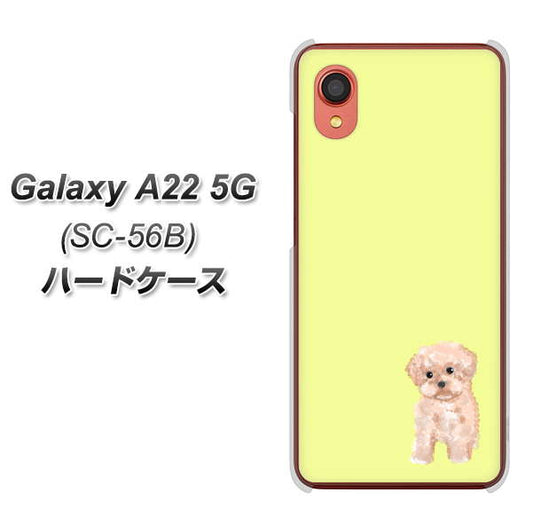 Galaxy A22 5G SC-56B docomo 高画質仕上げ 背面印刷 ハードケース【YJ064 トイプードルアプリコット（イエロー）】