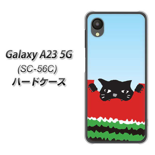 Galaxy A23 5G SC-56C docomo 高画質仕上げ 背面印刷 ハードケース【IA815 すいかをかじるネコ(大)】