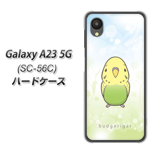 Galaxy A23 5G SC-56C docomo 高画質仕上げ 背面印刷 ハードケース【SC838 セキセイインコ グリーン】