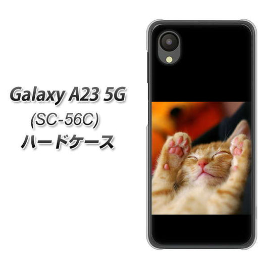 Galaxy A23 5G SC-56C docomo 高画質仕上げ 背面印刷 ハードケース【VA804 爆睡するネコ】