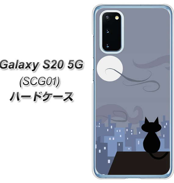 au ギャラクシー S20 5G SCG01 高画質仕上げ 背面印刷 ハードケース【012 屋根の上のねこ】