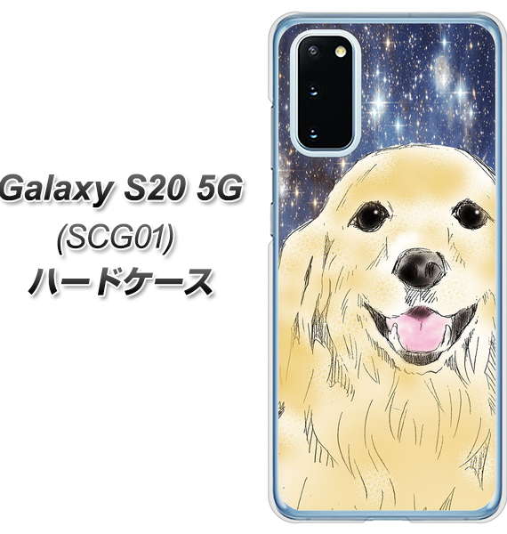au ギャラクシー S20 5G SCG01 高画質仕上げ 背面印刷 ハードケース【YD828 ゴールデンレトリバー04】