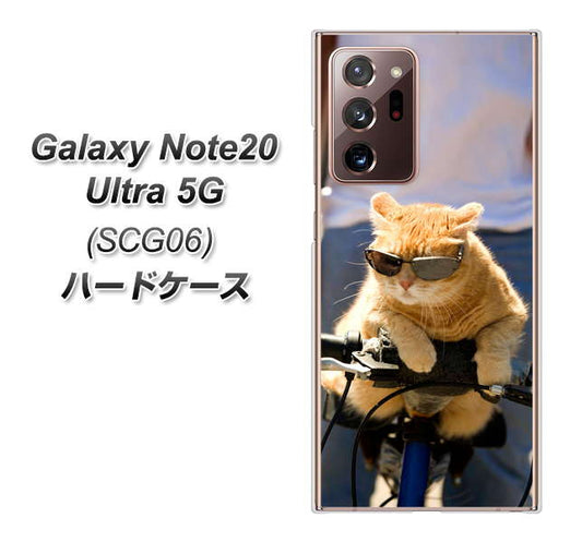 au ギャラクシー ノート20 ウルトラ 5G SCG06 高画質仕上げ 背面印刷 ハードケース【595 にゃんとサイクル】