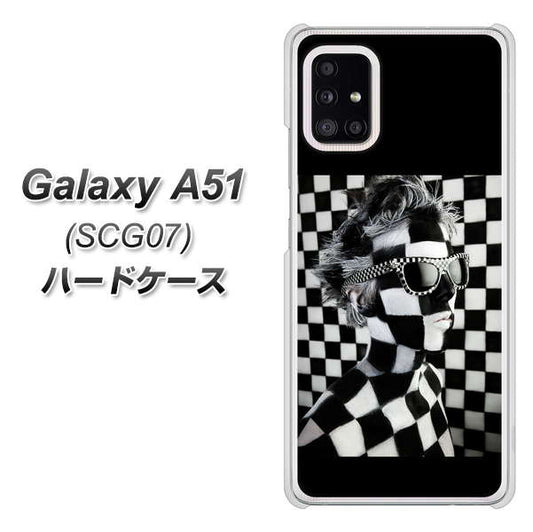 au ギャラクシーA51 SCG07 高画質仕上げ 背面印刷 ハードケース【357 bk&wh】