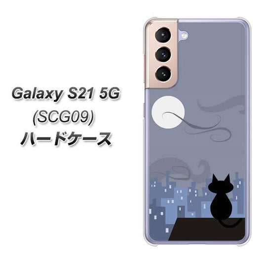 au ギャラクシーS21 5G SCG09 高画質仕上げ 背面印刷 ハードケース【012 屋根の上のねこ】