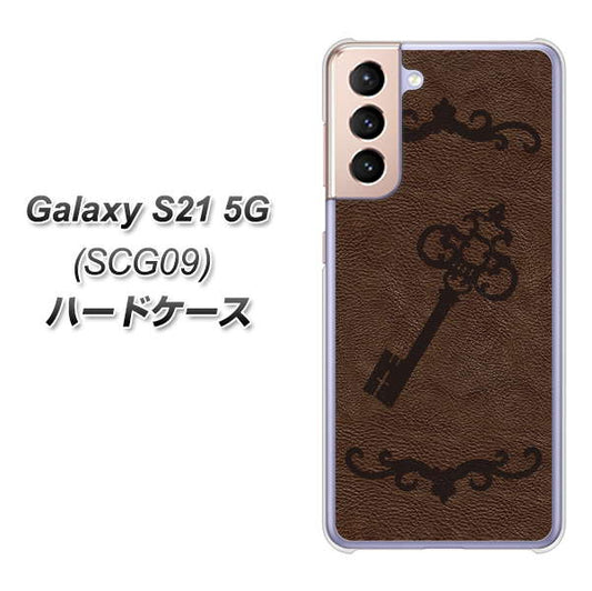 au ギャラクシーS21 5G SCG09 高画質仕上げ 背面印刷 ハードケース【EK824  レザー風アンティークキー】