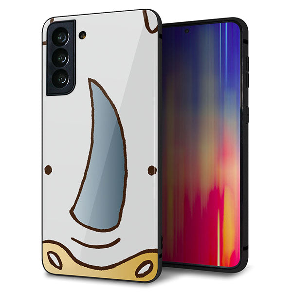 au ギャラクシーS21+ 5G SCG10 強化ガラス＆TPUスマホケース ガラプリ【350 さい】