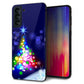 au ギャラクシーS21+ 5G SCG10 強化ガラス＆TPUスマホケース ガラプリ【720 白銀のクリスマスツリー】