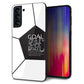au ギャラクシーS21+ 5G SCG10 強化ガラス＆TPUスマホケース ガラプリ【IB921 サッカーボール】