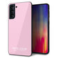 au ギャラクシーS21+ 5G SCG10 強化ガラス＆TPUスマホケース ガラプリ【KM903 パステルカラー(パステルローズピンク)】
