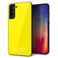 au ギャラクシーS21+ 5G SCG10 強化ガラス＆TPUスマホケース ガラプリ【KM904 ポップカラー(イエロー)】
