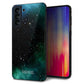 au ギャラクシーS21+ 5G SCG10 強化ガラス＆TPUスマホケース ガラプリ【KM927 Galaxias Green】