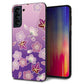au ギャラクシーS21+ 5G SCG10 強化ガラス＆TPUスマホケース ガラプリ【YJ324 和柄 桜 もみじ】