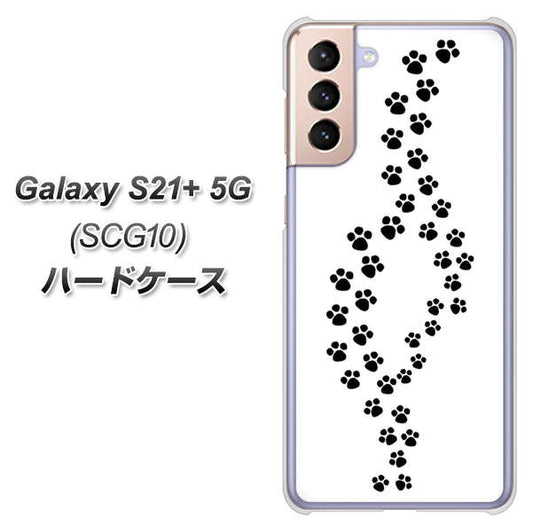 au ギャラクシーS21+ 5G SCG10 高画質仕上げ 背面印刷 ハードケース【066 あしあと】