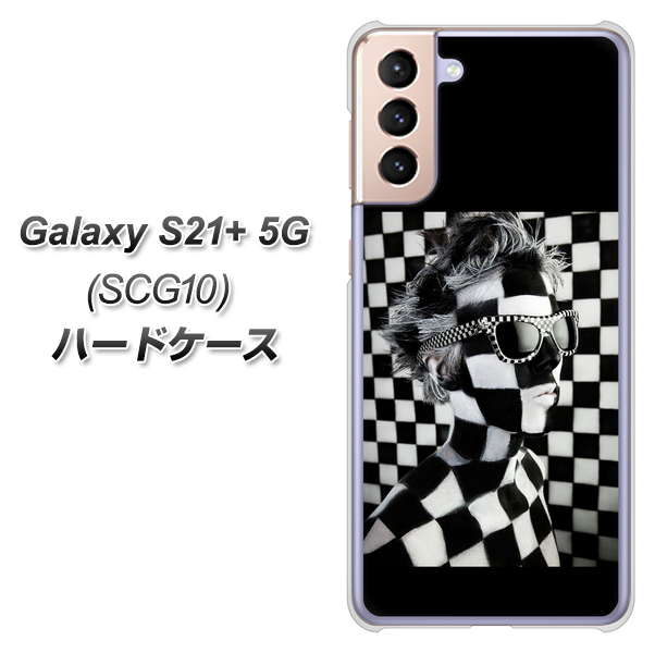 au ギャラクシーS21+ 5G SCG10 高画質仕上げ 背面印刷 ハードケース【357 bk&wh】