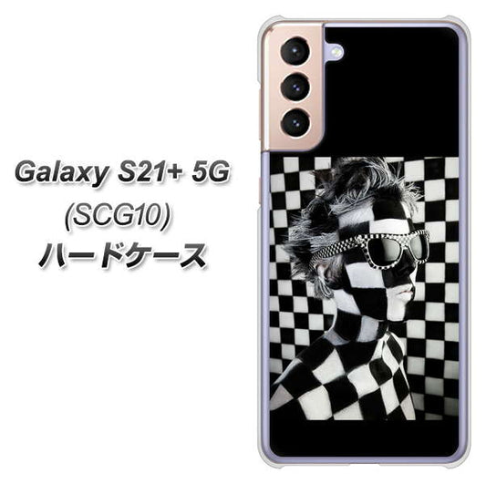 au ギャラクシーS21+ 5G SCG10 高画質仕上げ 背面印刷 ハードケース【357 bk&wh】