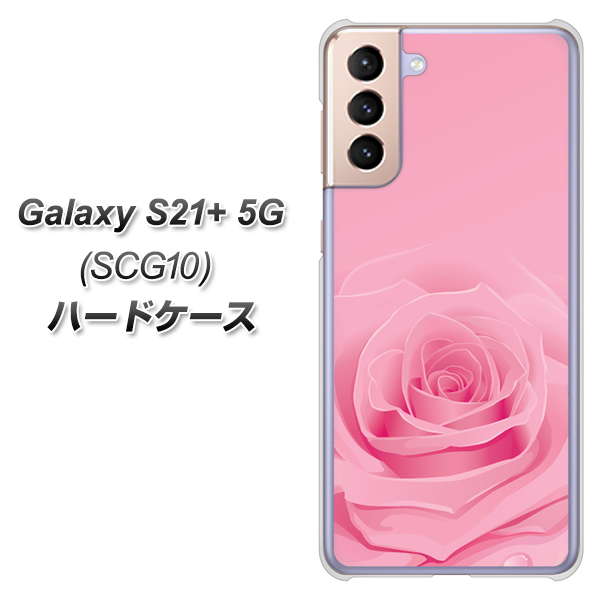 au ギャラクシーS21+ 5G SCG10 高画質仕上げ 背面印刷 ハードケース【401 ピンクのバラ】