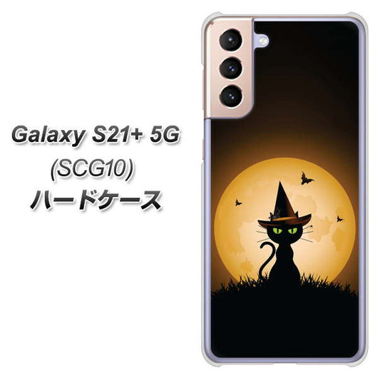au ギャラクシーS21+ 5G SCG10 高画質仕上げ 背面印刷 ハードケース【440 猫の魔法使い】