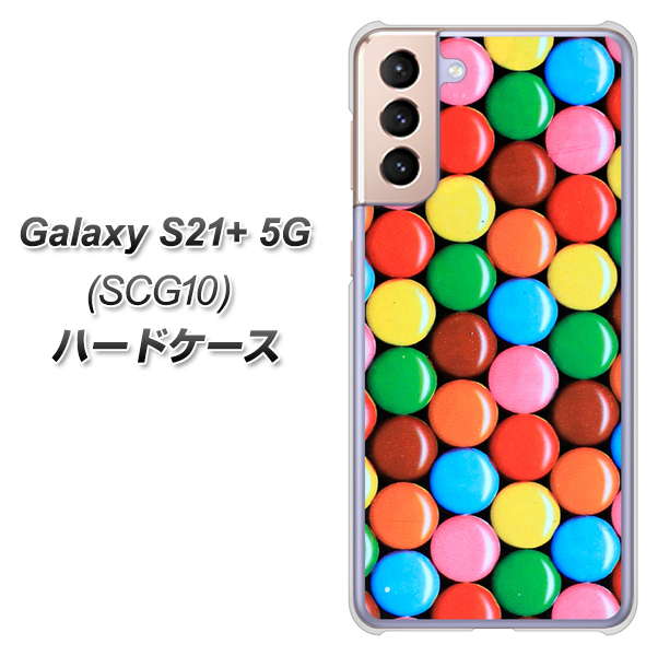 au ギャラクシーS21+ 5G SCG10 高画質仕上げ 背面印刷 ハードケース【448 マーブルチョコ】