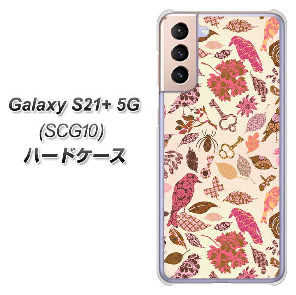 au ギャラクシーS21+ 5G SCG10 高画質仕上げ 背面印刷 ハードケース【640 おしゃれな小鳥】