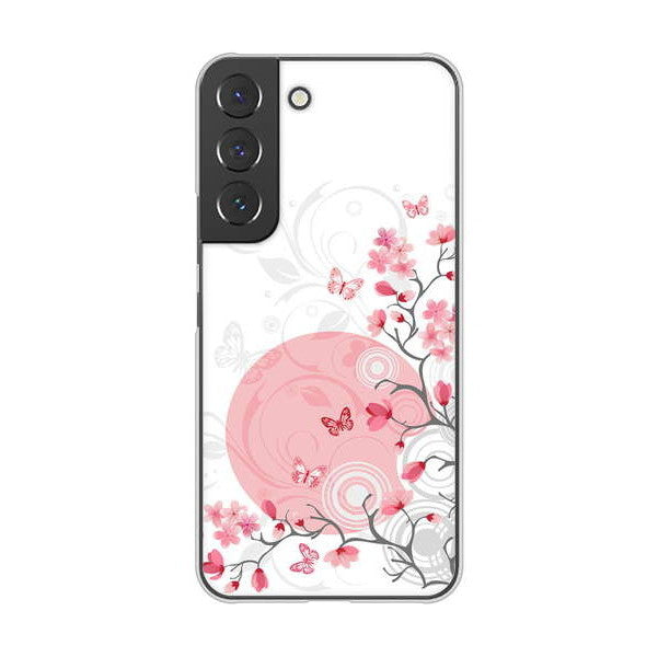 Galaxy S22 SCG13 au 高画質仕上げ 背面印刷 ハードケース バタフライ