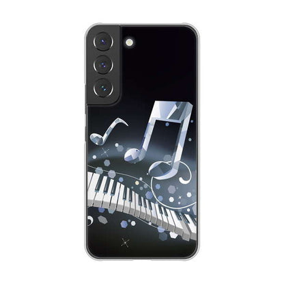Galaxy S22 SCG13 au 高画質仕上げ 背面印刷 ハードケース 音符