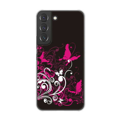 Galaxy S22 SCG13 au 高画質仕上げ 背面印刷 ハードケース バタフライ