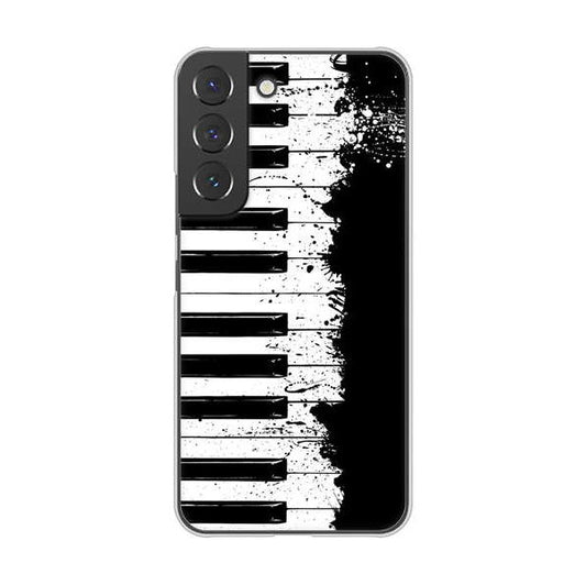 Galaxy S22 SCG13 au 高画質仕上げ 背面印刷 ハードケース ピアノ
