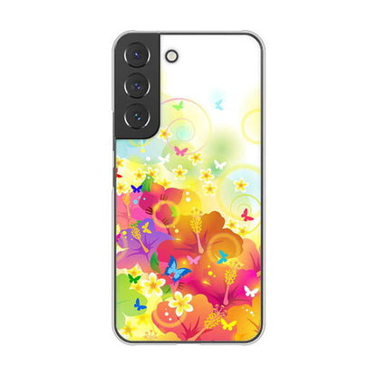 Galaxy S22 SCG13 au 高画質仕上げ 背面印刷 ハードケース バタフライ