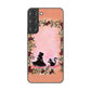 Galaxy S22 SCG13 au 高画質仕上げ 背面印刷 ハードケース お姫様とネコ