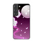 Galaxy S22 SCG13 au 高画質仕上げ 背面印刷 ハードケース 【1223 紫に染まる月と桜】