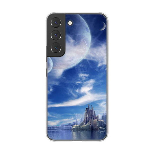 Galaxy S22 SCG13 au 高画質仕上げ 背面印刷 ハードケース 【1270 広がる宇宙】