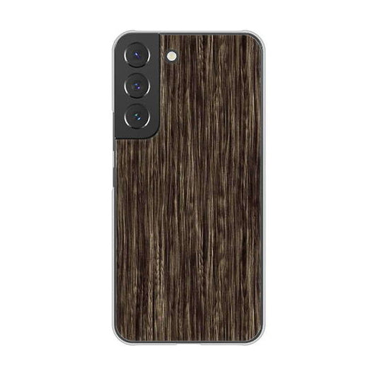 Galaxy S22 SCG13 au 高画質仕上げ 背面印刷 ハードケース 【EK848 木目ダークブラウン】