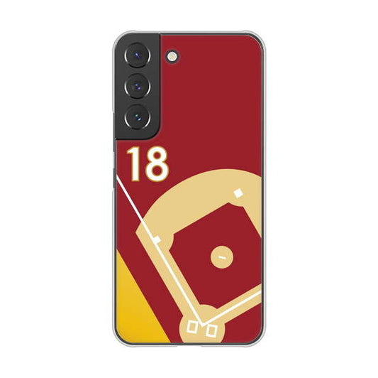 Galaxy S22 SCG13 au 高画質仕上げ 背面印刷 ハードケース baseball