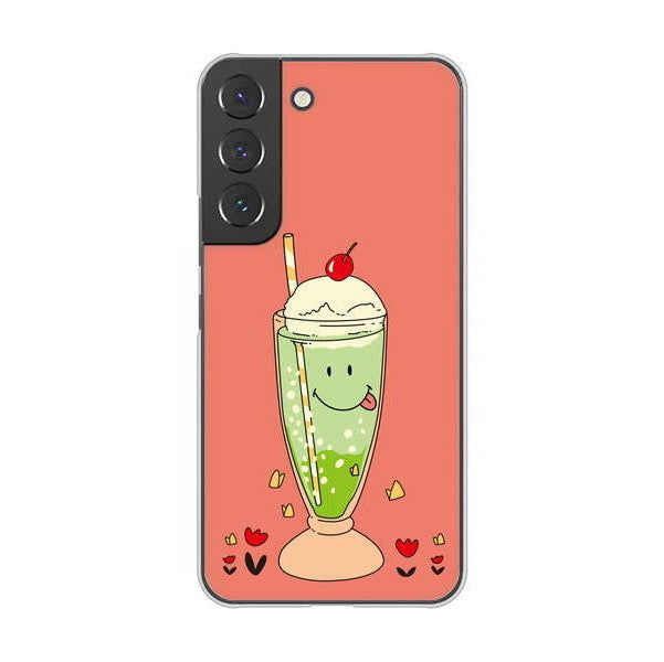 Galaxy S22 SCG13 au 高画質仕上げ 背面印刷 ハードケース スイーツイラスト