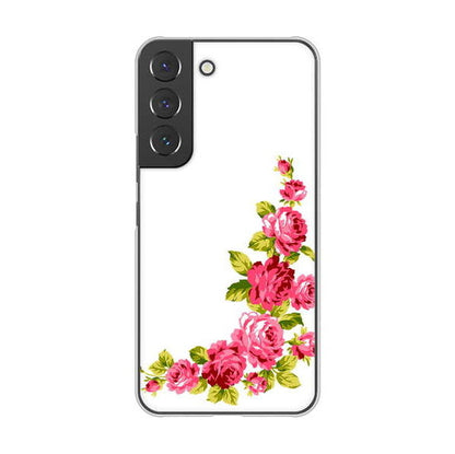 Galaxy S22 SCG13 au 高画質仕上げ 背面印刷 ハードケース ロマンチックなバラ