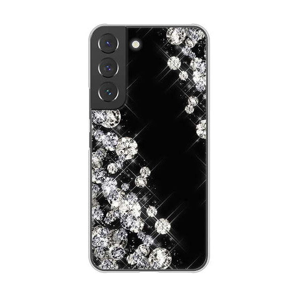 Galaxy S22 SCG13 au 高画質仕上げ 背面印刷 ハードケース 【VA871 ダイヤモンドフレーム】