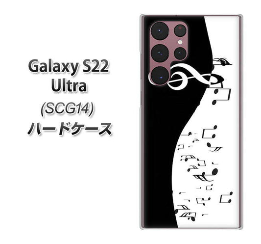 Galaxy S22 Ultra SCG14 au 高画質仕上げ 背面印刷 ハードケース【114 モノトーンのリズム】