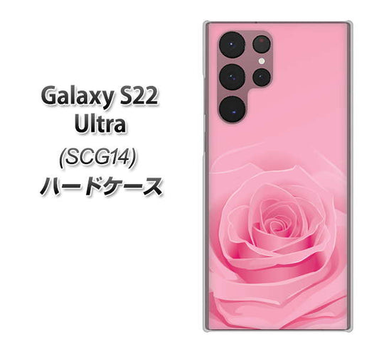 Galaxy S22 Ultra SCG14 au 高画質仕上げ 背面印刷 ハードケース【401 ピンクのバラ】