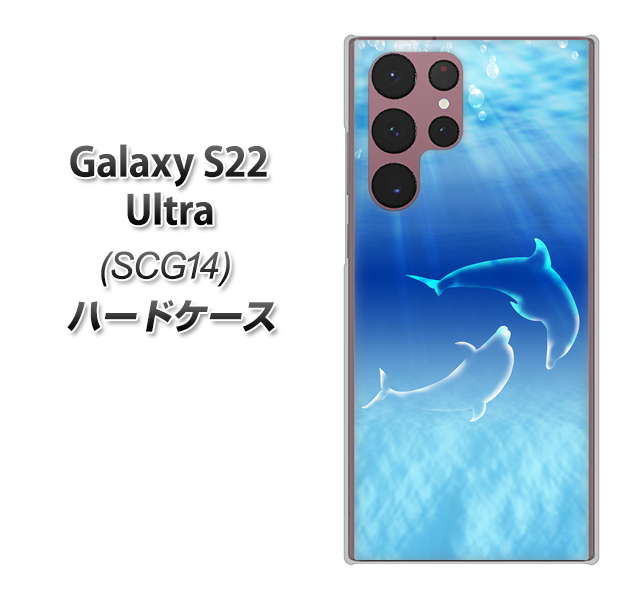 Galaxy S22 Ultra SCG14 au 高画質仕上げ 背面印刷 ハードケース【1048 海の守り神イルカ】