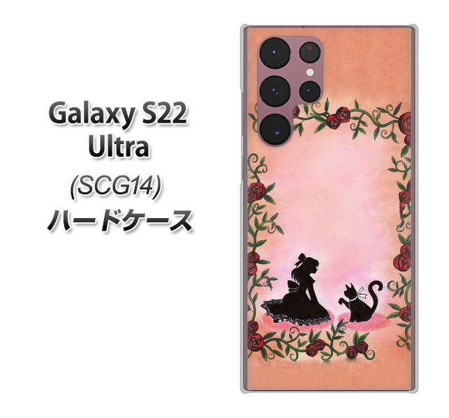 Galaxy S22 Ultra SCG14 au 高画質仕上げ 背面印刷 ハードケース【1096 お姫様とネコ（カラー）】